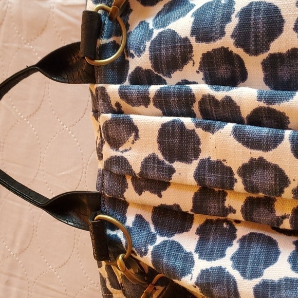 Rebekah Scott Designs Blue Leopard Petal Inside Lining‎ Fabric Sz M/L Backpack - Picture 16 of 16